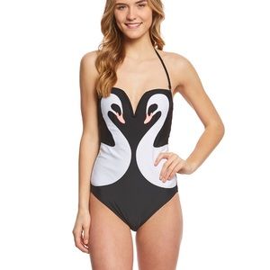 Betsey Johnson swooning swans swimsuit
